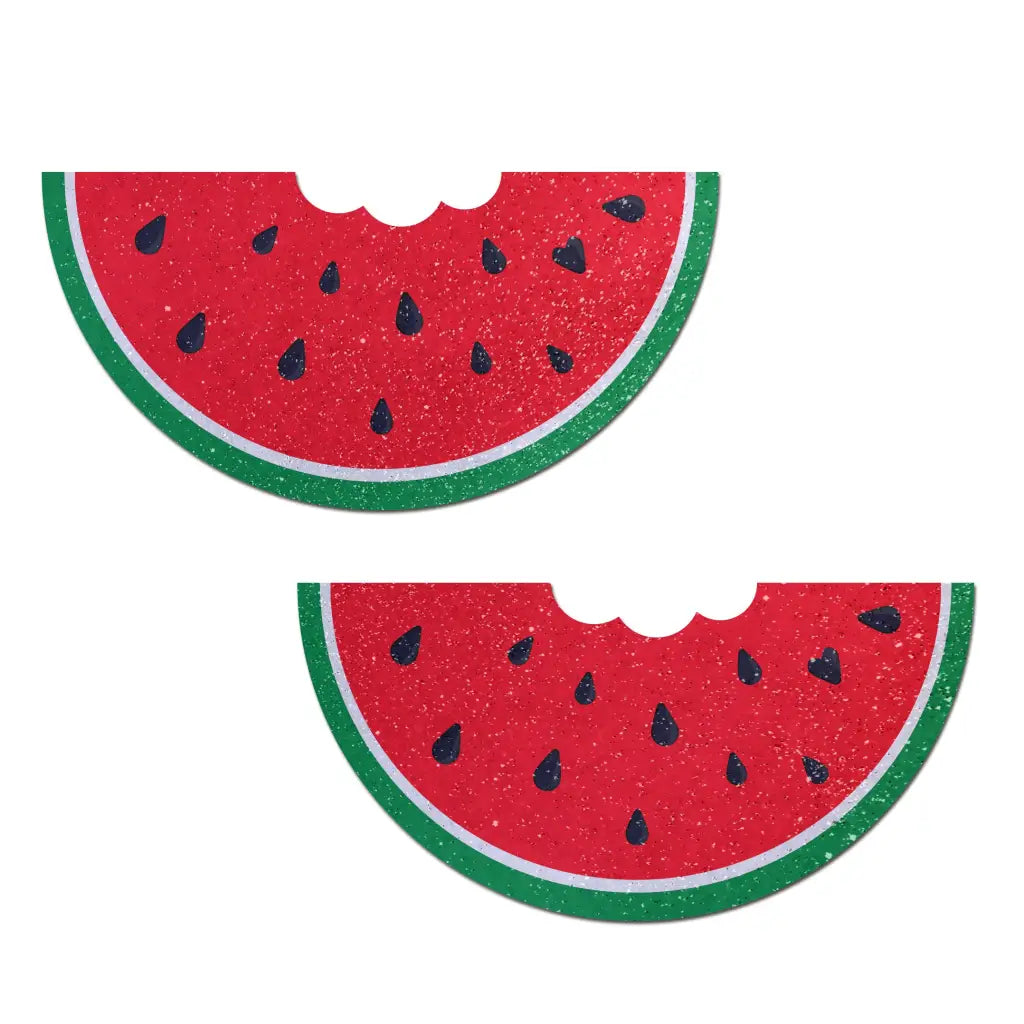 Pastease Watermelon W/ Bite Glitter Velvet - Lingerie & Clothing