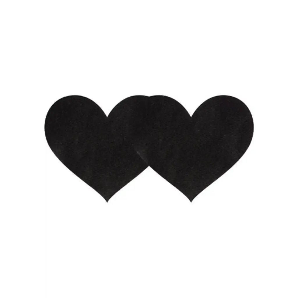 Pasties Black Satin Heart - Pasties