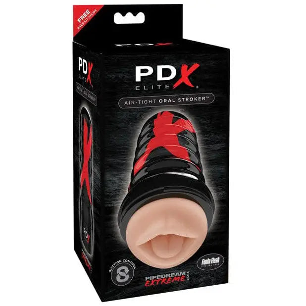 DX Light Up Knee Protector paired with PDX Elite Air Tight Manual Suction Stroker for comfort