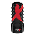 PDX Elite Ass-Gasm Kit: Black bottle with red ribbon for air tight pleasure