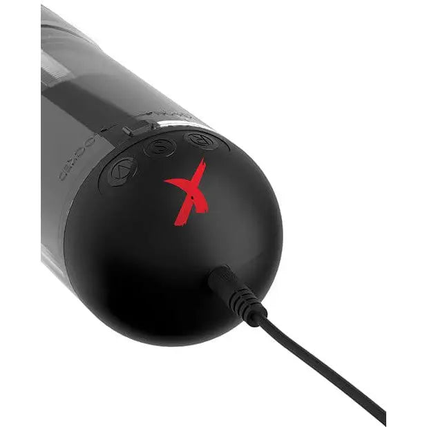 Close up of a black computer mouse with red star, featured in PDX Elite Extender Pro Vibrating Pump