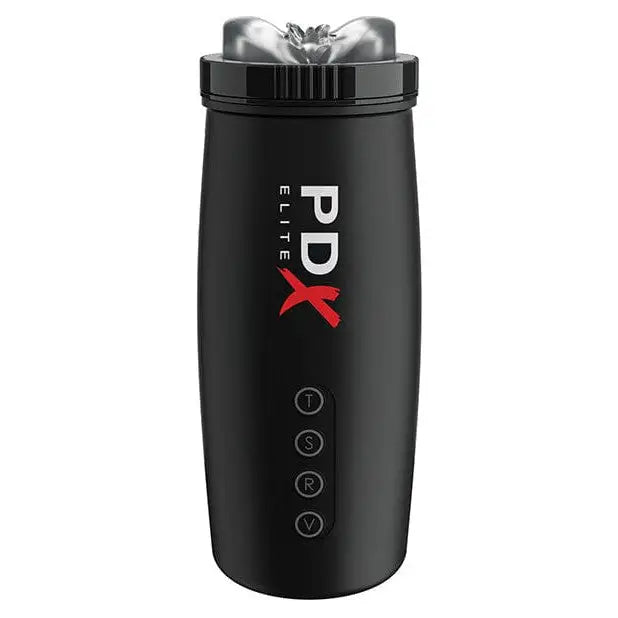 Black water bottle with red PDX Elite Moto Bator logo, part of Moto-Bator 2 product