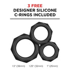 3 pack of silicon ring size for PDX Elite Moto Stroker Vibrating and Stroking Masturbator