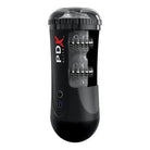 PDX Elite Moto Stroker Vibrator - Black Bottle with Red and White Logo