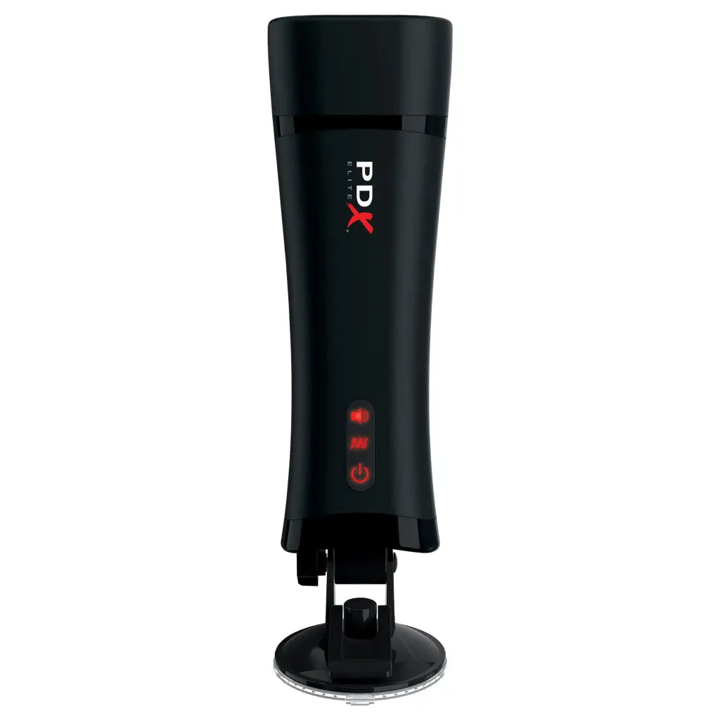 Close-up of the black DX microphone on the PDX Elite Talk-Back Super Stroker product