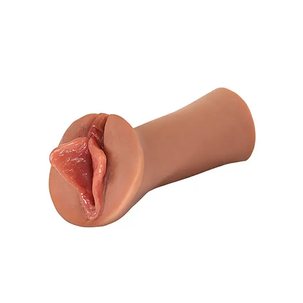 PDX Extreme Wet Pussies Luscious Lips Brown - Manual Stroker