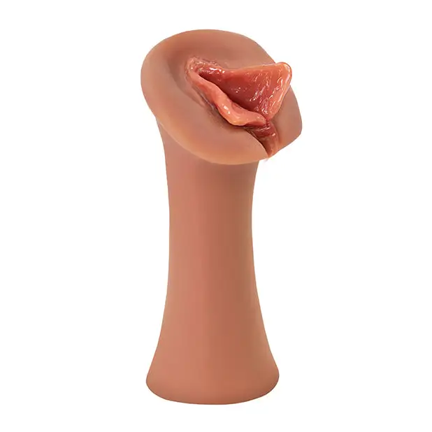 PDX Extreme Wet Pussies Luscious Lips Brown - Manual Stroker