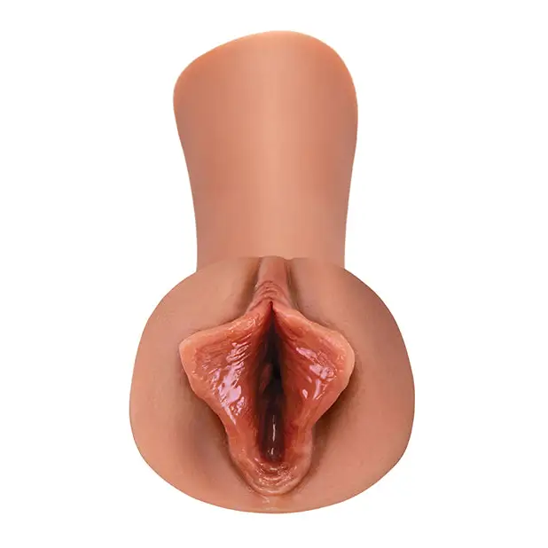 PDX Extreme Wet Pussies Luscious Lips Brown - Manual Stroker