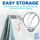 Pecker Cleaner Soap On A Rope: Gag gift with nylon rope for dirty minds and easy bathroom storage