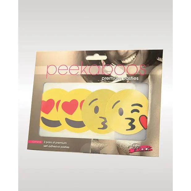 Peekaboos Pasties Peekaboos Emoji Hearts Pasties - Pack Of 2 at the Haus of Shag