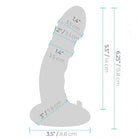 Silhouette diagram of Pegasus 6’ Curved Ripple Silicone Peg with labeled measurements