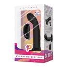 Black silicone sex toy - Pegasus 6’ rechargeable P-spot peg with adjustable harness & remote