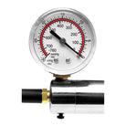 Pressure gauge on a Penis Pump Kit with 2.25 Inch Cylinder for accurate measurement