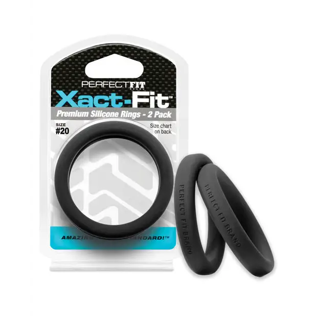 Perfect Fit Xact-fit #10 2 Pk Black - 20 - Cock Ring