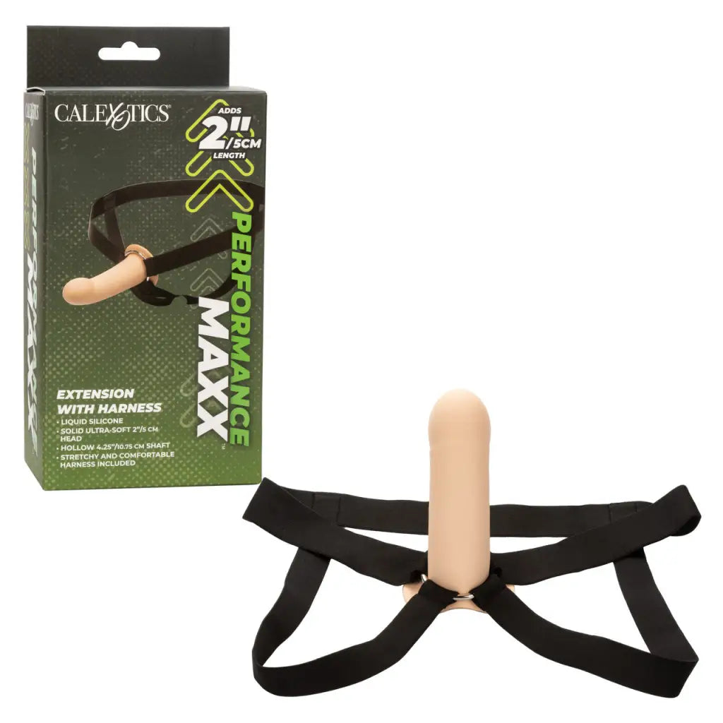 Performance Maxx Extension W/ Harness - Ivory - Cock Extender