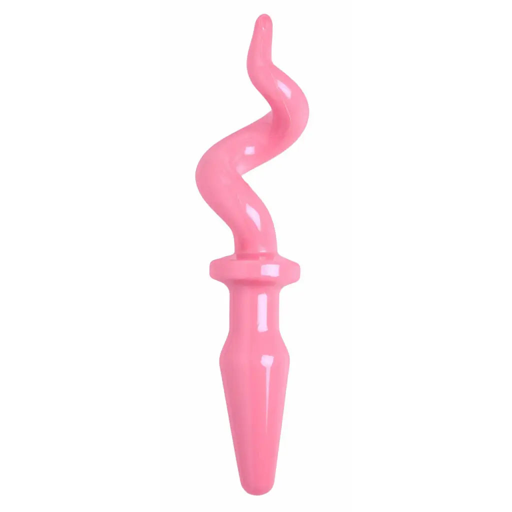 Tailz Tail Plug Pink Piggy Tail Anal Plug at the Haus of Shag