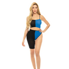 Pink Lipstick Block You Out Bandeau & Bottom - Blue / One Size Fits Most - Two Piece Outfit