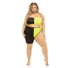 Pink Lipstick Block You Out Bandeau & Bottom - Yellow / One Size Fits Most (Queen) - Two Piece Outfit