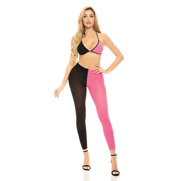 Pink Lipstick Block You Out Bra & Legging - Pink / One Size Fits Most - Two Piece Outfit