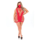 Rene Rofe Dress Red Pink Lipstick Masquerade Mask Dress (fits Up To 3x) Qn at the Haus of Shag