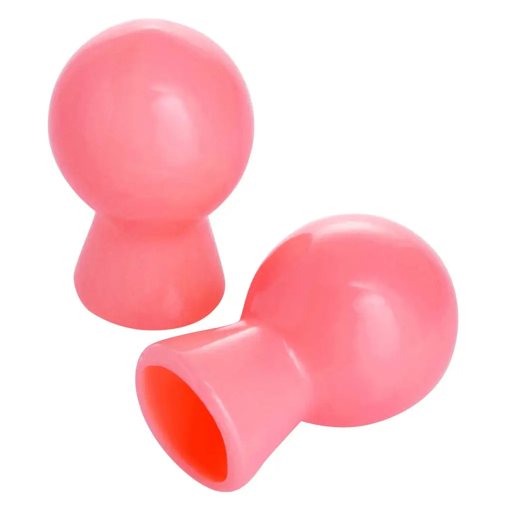 Pink nipple suckers for massage therapy, silicone devices for cupping and health benefits