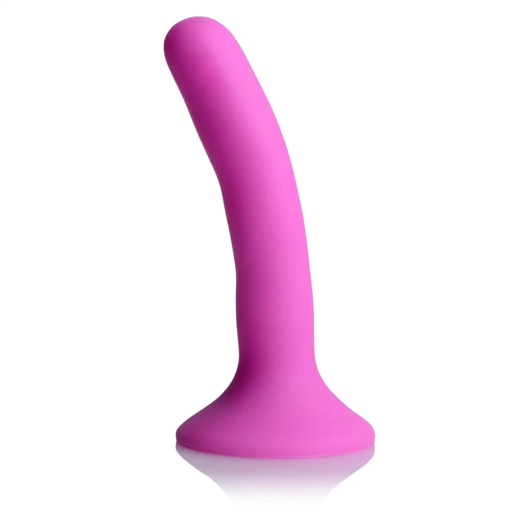 Strap U Plain Dildo Small Pink Silicone Strap-on Dildo at the Haus of Shag