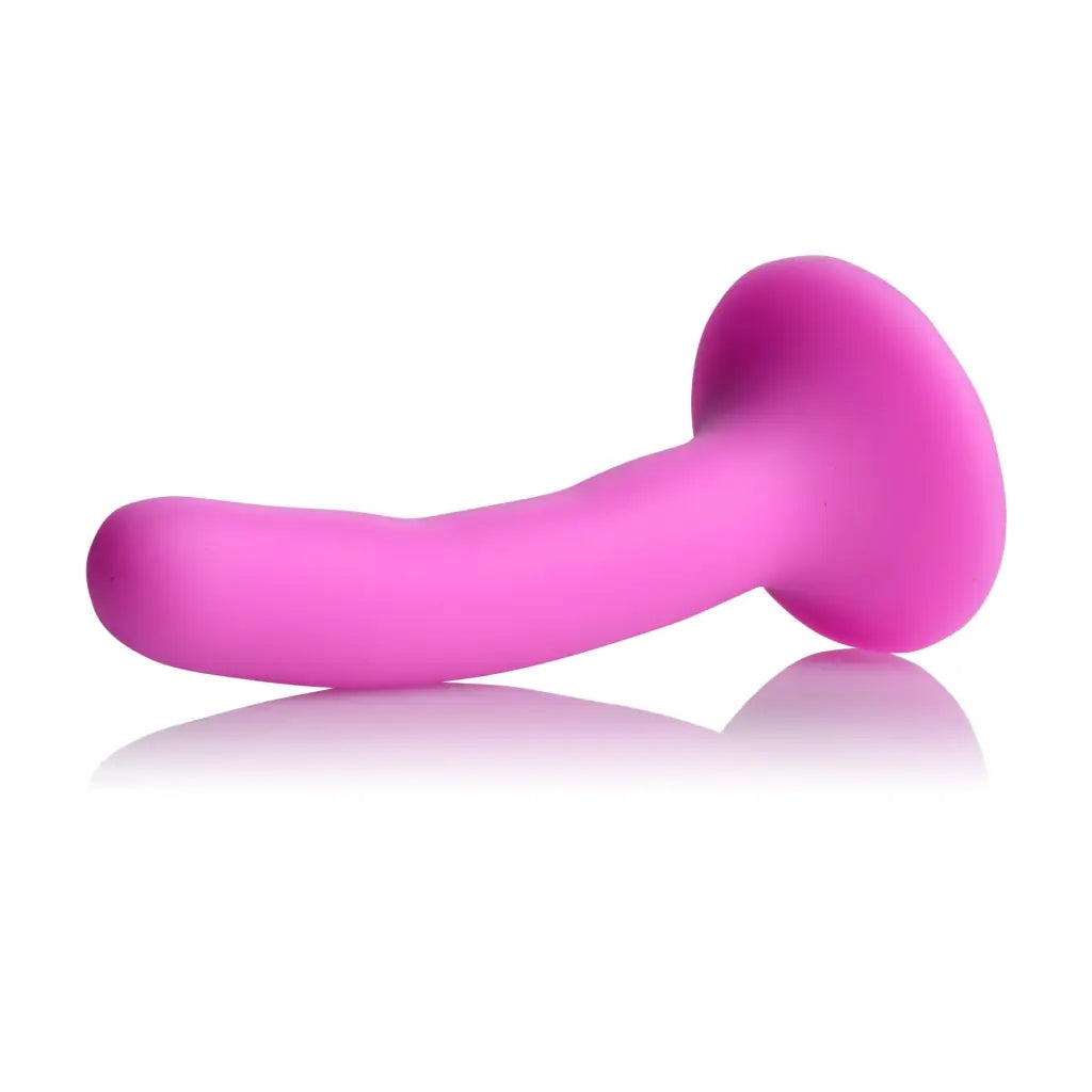 Strap U Plain Dildo Small Pink Silicone Strap-on Dildo at the Haus of Shag