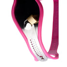 Master Series Chastity Belt Pink Stainless Steel Adjustable Female Chastity Belt at the Haus of Shag