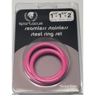 Pink Stainless Steel C-ring Set - 1.5 1.75’’ 2’’ ’ - Cock Ring