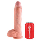 Pipdream King Cock 10’ Dildo with Balls - Lifelike Flesh-Colored Sex Toy