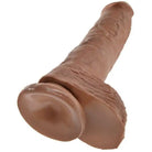 King Cock 10 Inche Dildo with Balls in Flesh-Toned Silicone - Realistic Adult Toy