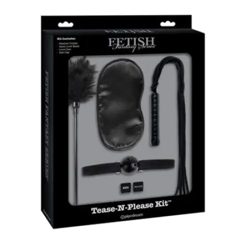 Pipedream Fetish Fantasy Series 5-Piece Tease-N-Please Kit Black - Ball Gag