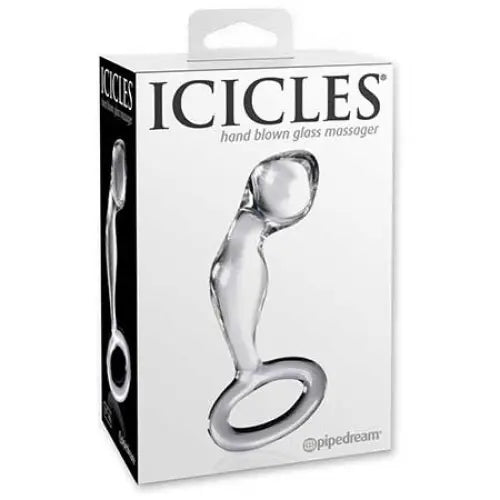 Pipedream Icicles No. 46 Glass Prostate Massager 3.5 in. - Clear - Butt Plug