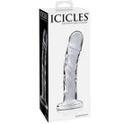 Pipedream Icicles No. 62 Curved Realistic 6.5 in. Glass Dildo Clear - Plain Dildo