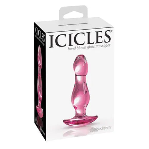 Pipedream Icicles No. 73 Glass Anal Plug - Pink - Butt Plug