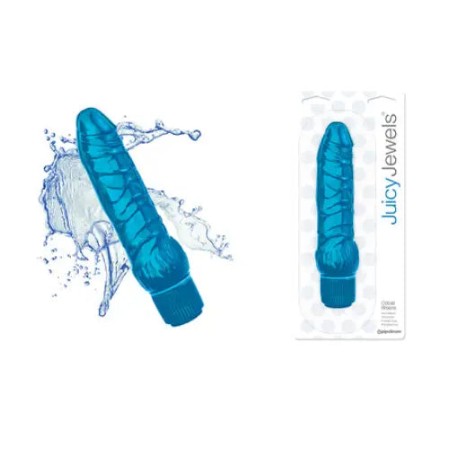 Pipedream Juicy Jewels Cobalt Breeze Flexible Realistic Vibrator Blue - Realistic Dildo