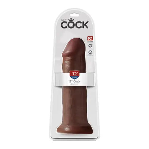 Pipedream King Cock 12 in. Cock Realistic Dildo With Suction Cup Brown - Realistic Dildo