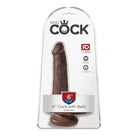 Pipedream King Cock 6 in. Cock With Balls Realistic Suction Cup Dildo Brown - Chocolate / 6’’ - Realistic Dildo