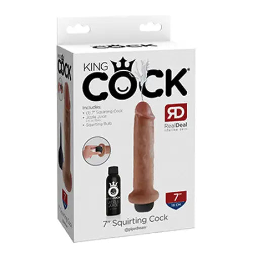 Pipedream King Cock 7 in. Squirting Cock Realistic Dildo Tan - Realistic Dildo