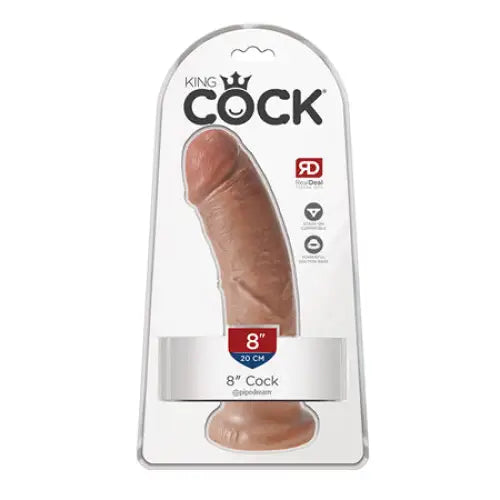 Pipedream King Cock 8 in. Cock Realistic Dildo With Suction Cup Tan - Realistic Dildo