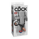 Pipedream King Cock Adjustable 10 in. Hollow Strap-On Suspender System Beige/Black - Vanilla - Realistic Dildo