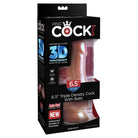 Pipedream King Cock Plus 6.5 in. Triple Density Cock With Balls Realistic Suction Cup Dildo Tan - Realistic Dildo