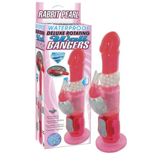 Pipedream Waterproof Wall Bangers Deluxe Rotating Rabbit Vibrator With Suction Cup Pink - Rabbit