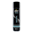 Black bottle of Pjur Aqua Natural water-based personal lubricant - 100 Ml Bottle