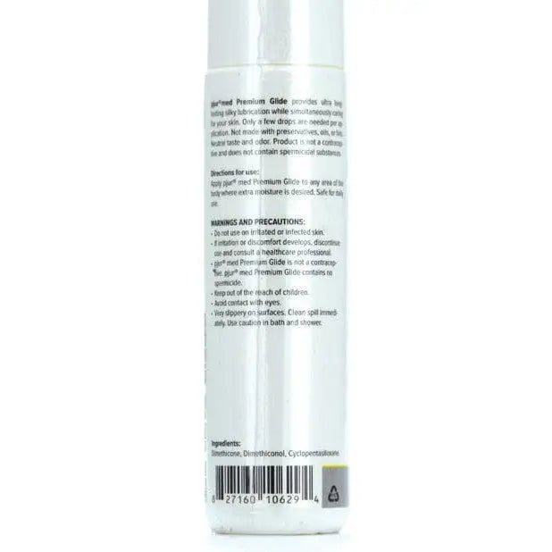 pjur med PREMIUM glide Silicone Lubricant bottle with white liquid for smooth lubrication