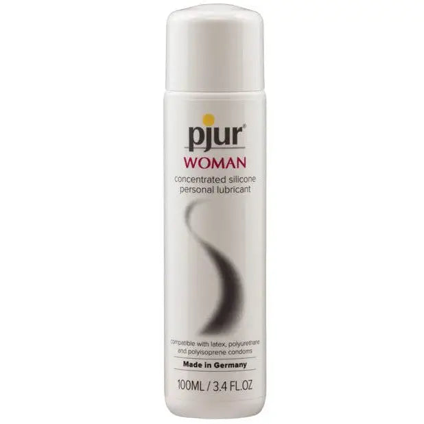 Pjur WOMAN SILICONE lubricant displayed with pjur woman deodorizing spray in the background