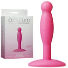 Doc Johnson Plug Platinum Premium Silicone - The Minis - Smooth - Small Pink at the Haus of Shag