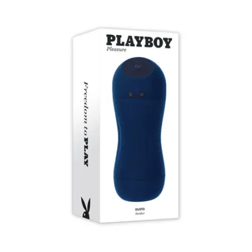 Playboy Gusto Rechargeable Sucking Vibrating Stroker Navy - Masturbators and Strokers