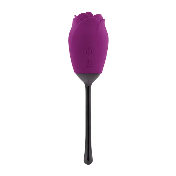 Playboy Petal Rechargeable Silicone Tongue Flicking Vibrator Wild Aster - Fantasy Vibrator