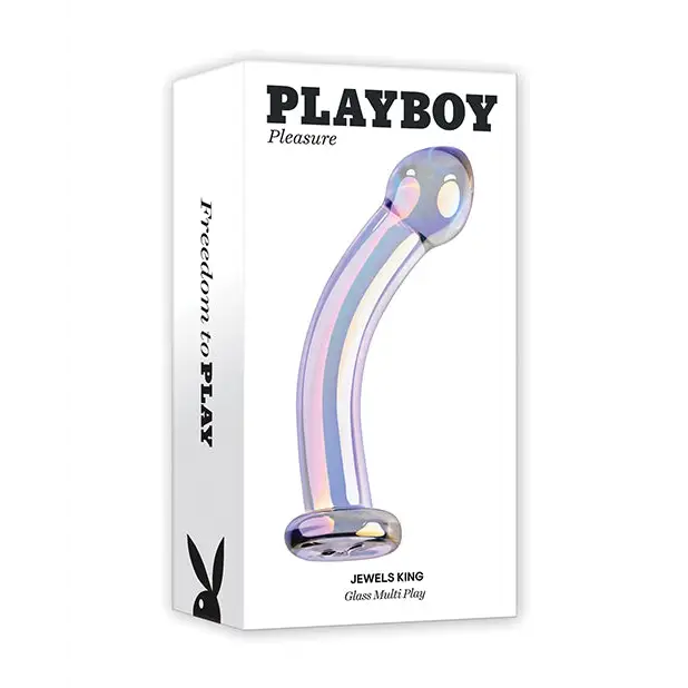 Playboy Pleasure Jewels King Dildo - Clear - Dongs & Dildos